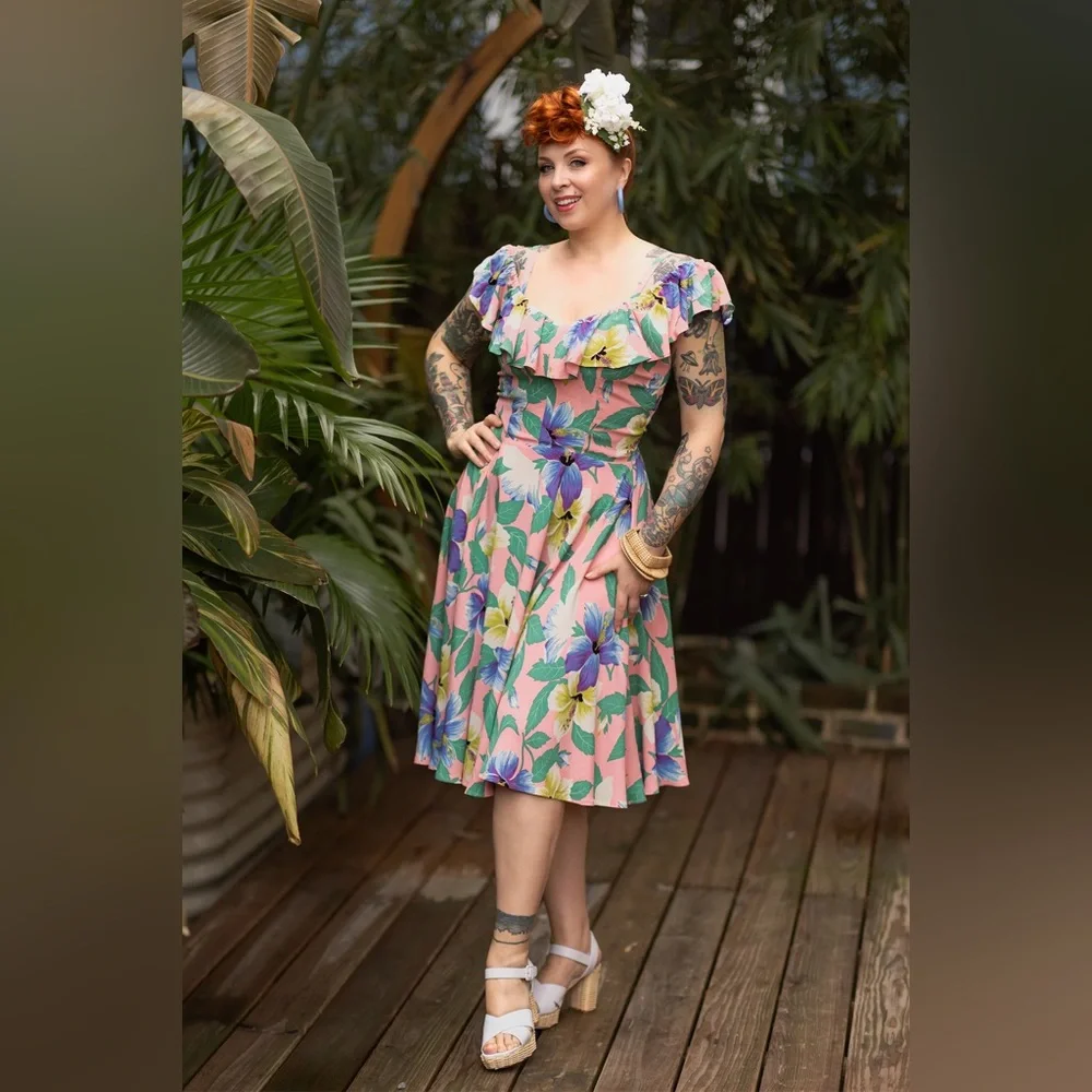 NWT Hollywood Circle Dress by Trashy Diva Size 20 Hibiscus - Picture 8 of 10